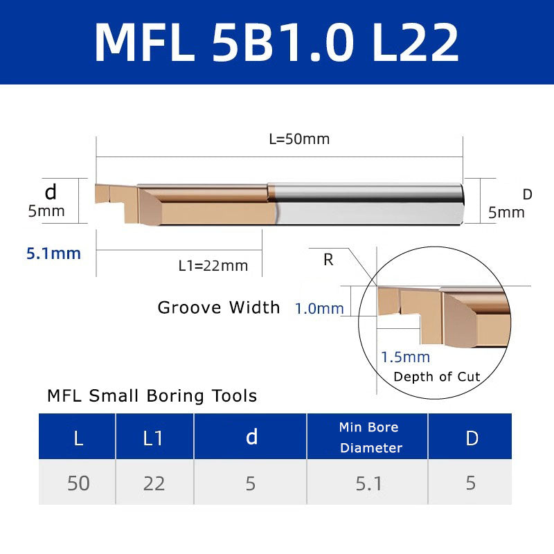 4051 MFR tungsten steel end face slot cutter, small diameter inner hole boring cutter, hard integral alloy small hole end face CNC MFL turning tool holder Shandong Denso Pricision Tools Co.,Ltd.